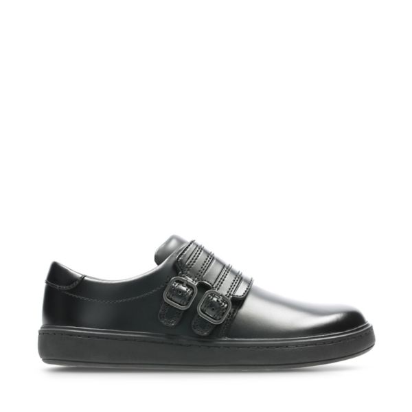 Clarks Boys StreetStride Youth School Shoes Black | CA-2549671